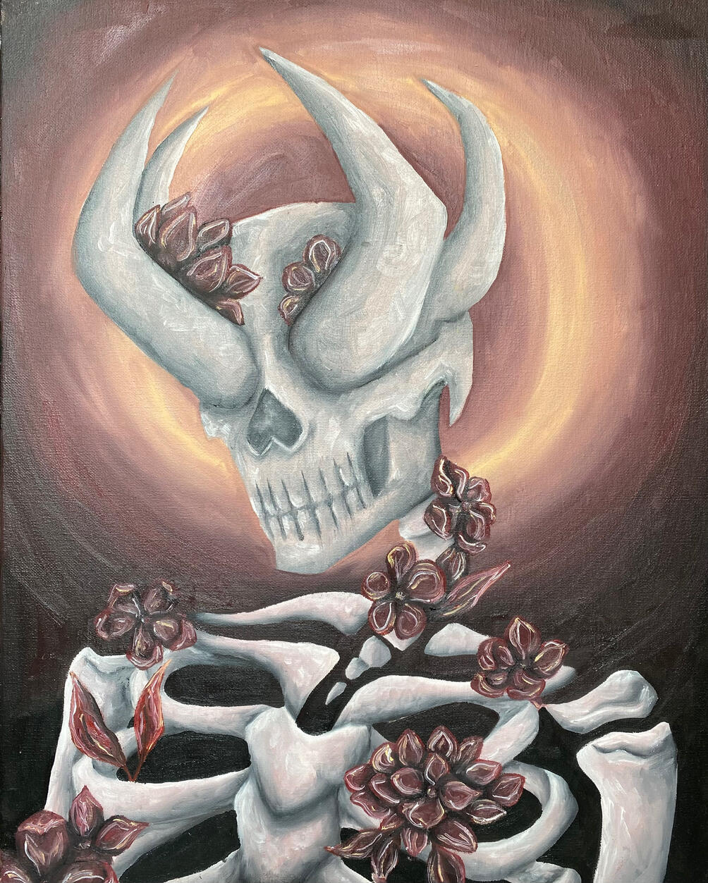 Horned Skeleton [16 x 20"]